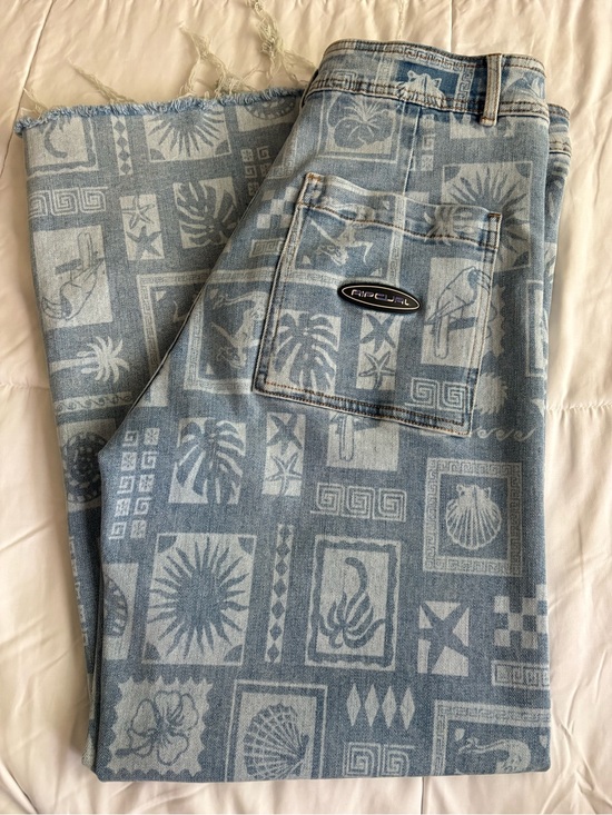 Rip Curl Denim - Rip Curl Light Blue Printed Denim Jeans